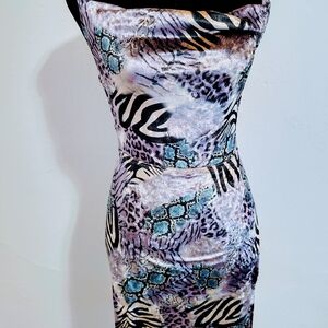 Stylish Multicolor Animal Print Dress